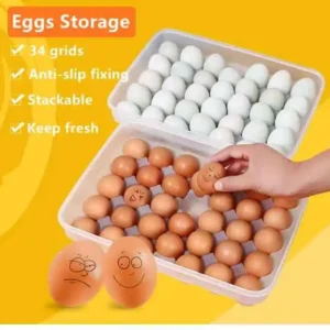 34 Grids Plastic Egg Storage Box