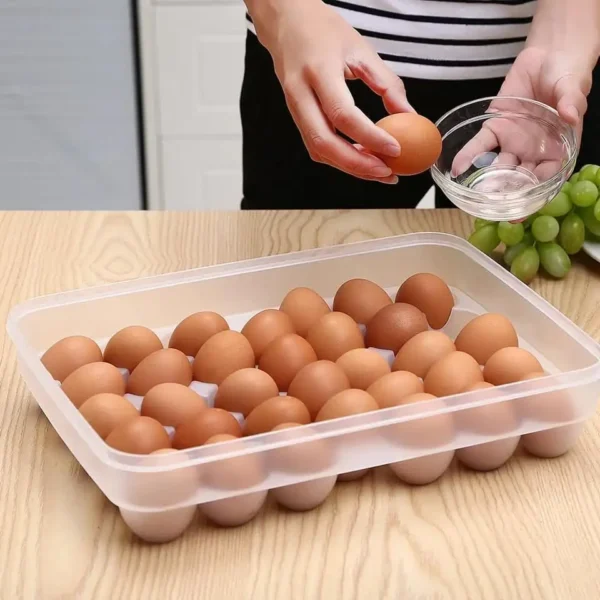 34 Grids Plastic Egg Storage Box Eggs Holder Portable Food Storage Container - Image 2