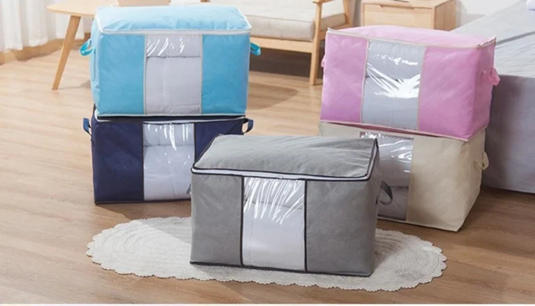 Foldable Large Non-woven Blanket Clothes Storage Bag Organizer