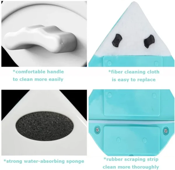 Double Side Magnetic Wiper Sponge Window Glass Washing Cleaning Tools - Image 3