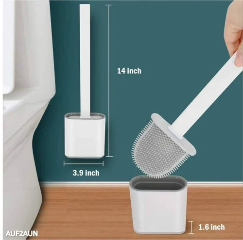 Wall Mounting Silicon Western Toilet Brush with Holder Stand