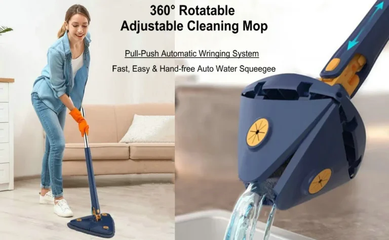 360° Rotatable Adjustable Triangle Cleaning Mop Extendable  with Long Handle Hand Twist Quick Dry Mop