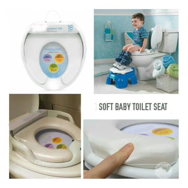 Baby Toilet Seat with Side Handles | Baby soft potty seat toilet reducer with handle kids training - Image 4