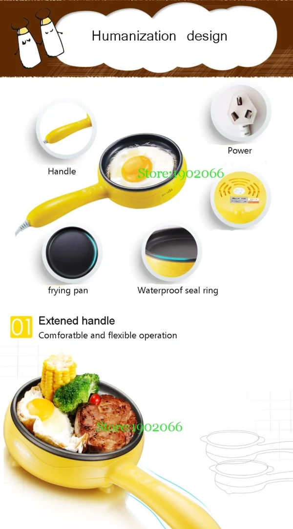 Electric Egg Cooker | Omelet, Scrambled, Soft, Medium, Hard-Boiled Boiler Cooker - Image 3