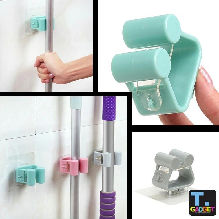 Brush Broom Hanger Wall Mounted Mop Organizer Holder Bathroom Suction Hanging Pipe Hooks Household Tools